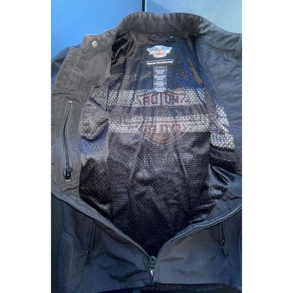 Harley Davidson Motorcycle Bomer Jacket #1 USA Embroidered Stitched Mens Women M - Picture 8 of 10